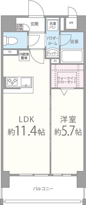 シェーネル・ブラウエン加古川 間取り図