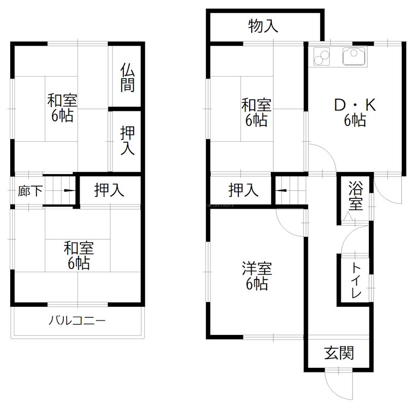 播磨町北本荘戸建 間取り図