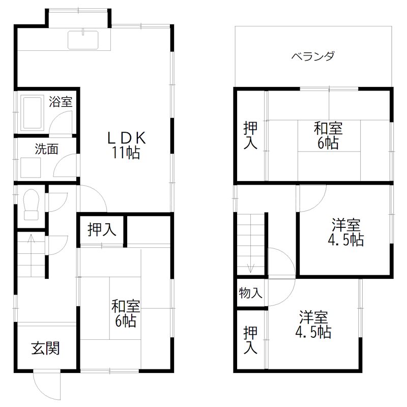 新野辺戸建 間取り図