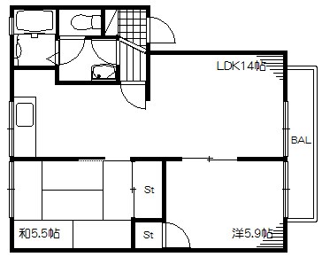 グリーンハイツ高砂 間取り図