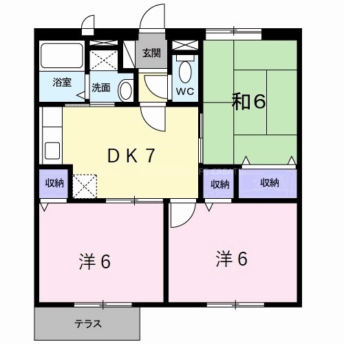 エスポワールドミールA 間取り図