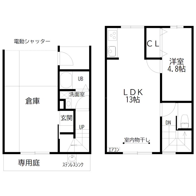 (仮称)ガレージロタス国安 間取り図