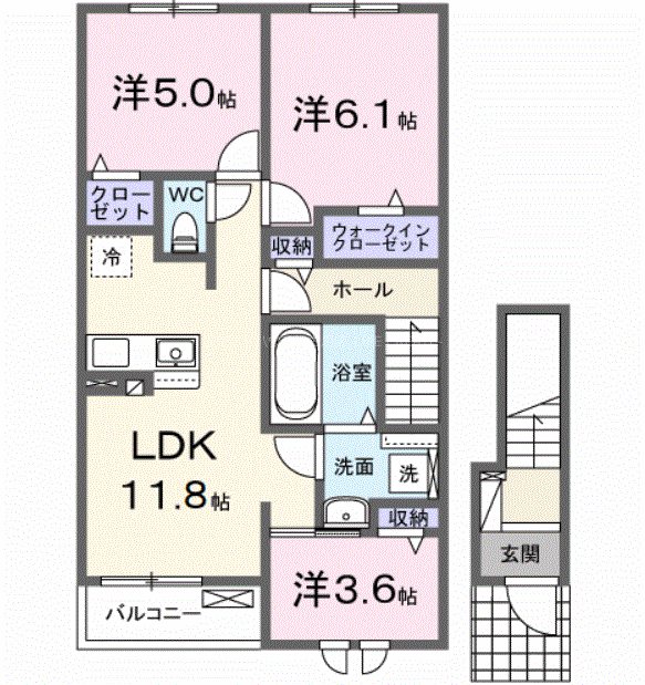 (仮)荒井町小松原２丁目アパート 間取り図