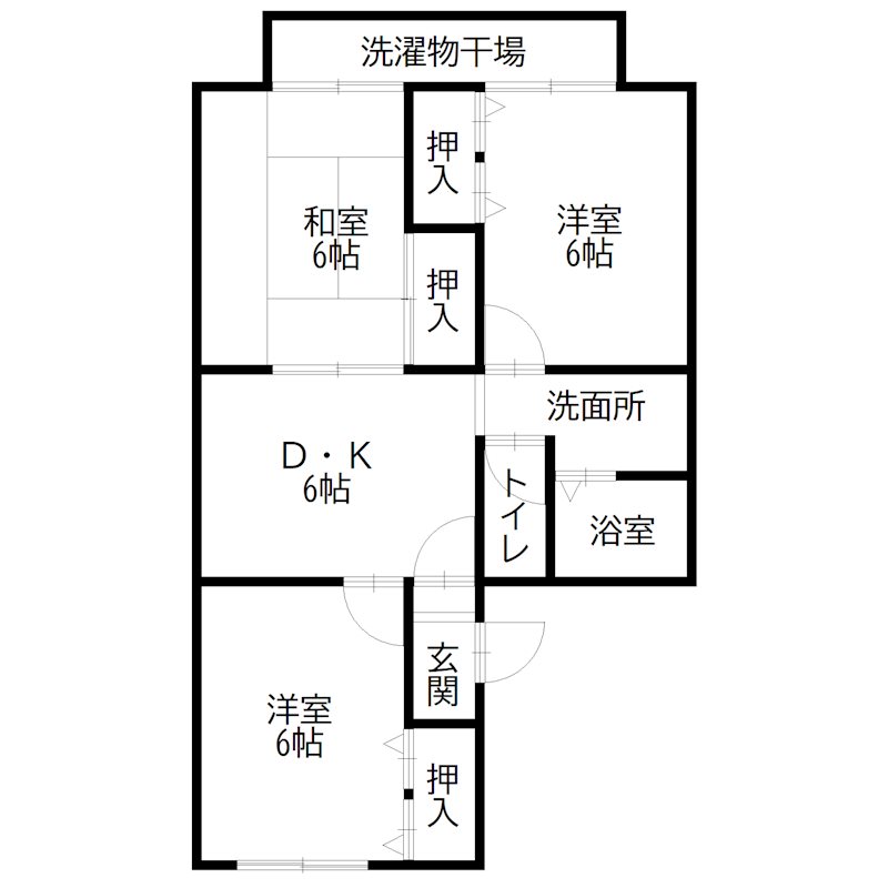 ハピネスハイツ 間取り図