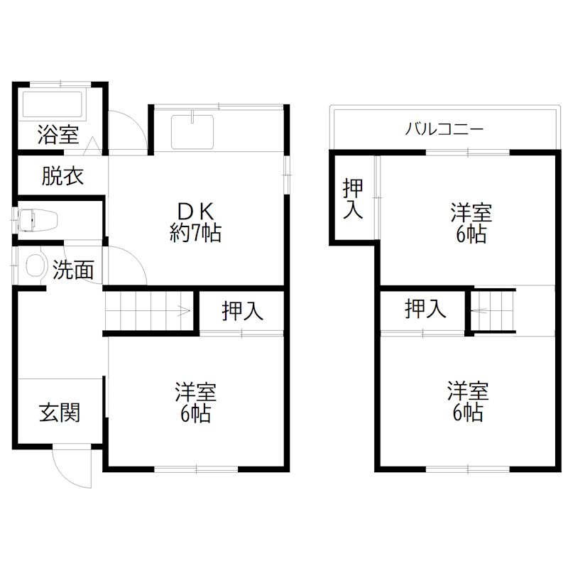加古川町中津貸戸建 間取り図