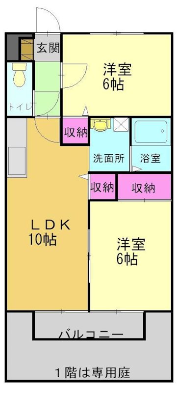 パル平津B 間取り図