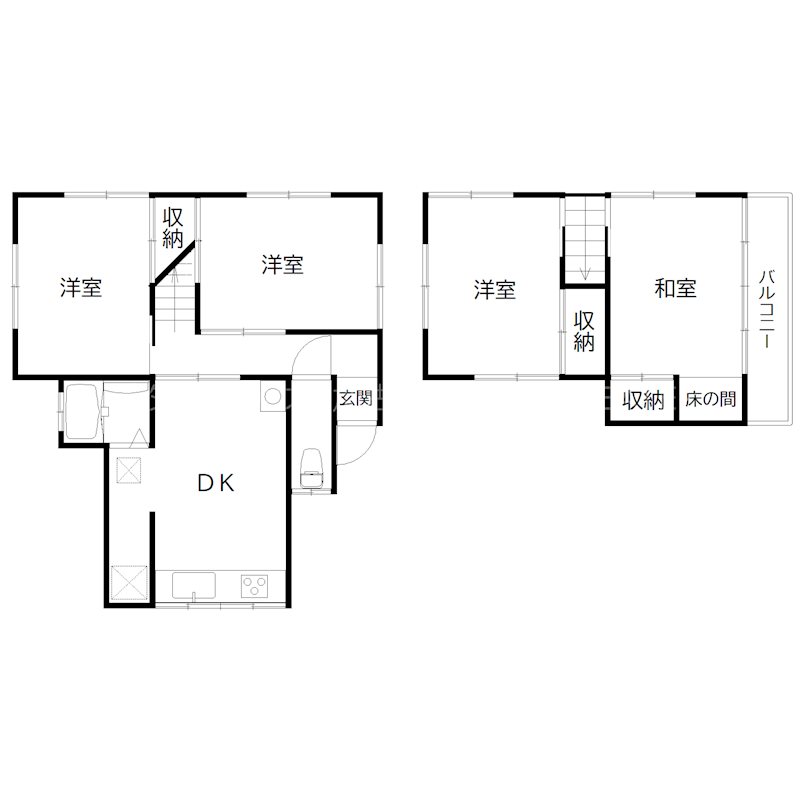 加古川市平岡町二俣戸建 間取り図