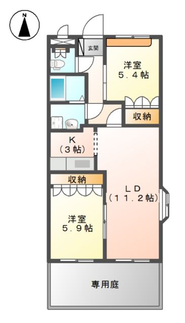コンフォース大開 間取り図
