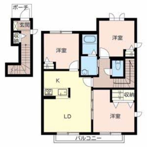パルテール・加古川B 間取り図