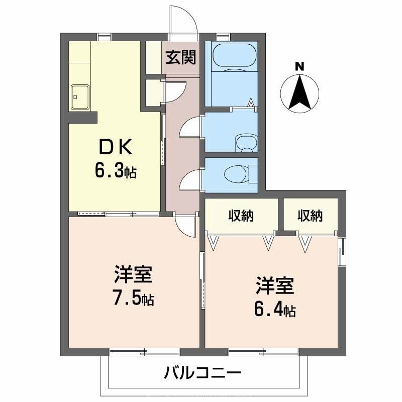 シャーメゾン六分一Ａ棟 間取り図