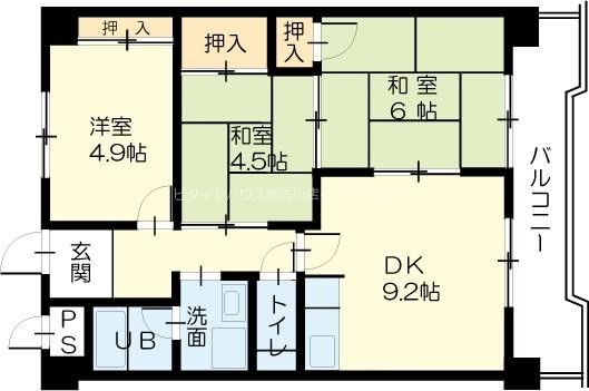 ロイヤルコーポ伊保 間取り図