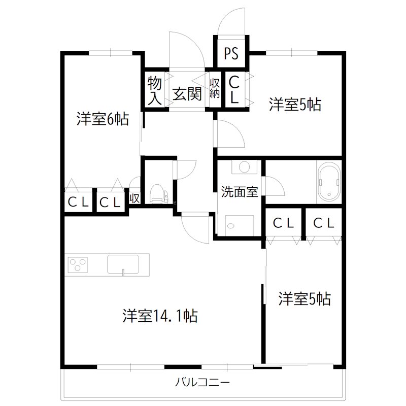 リベール加古川駅前 間取り図