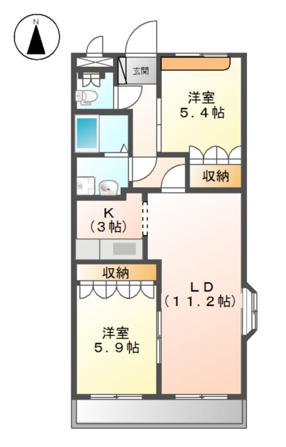 コンフォース大開 間取り図