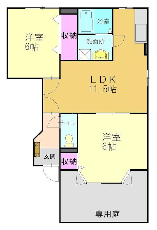 フラッツ今市I 間取り図