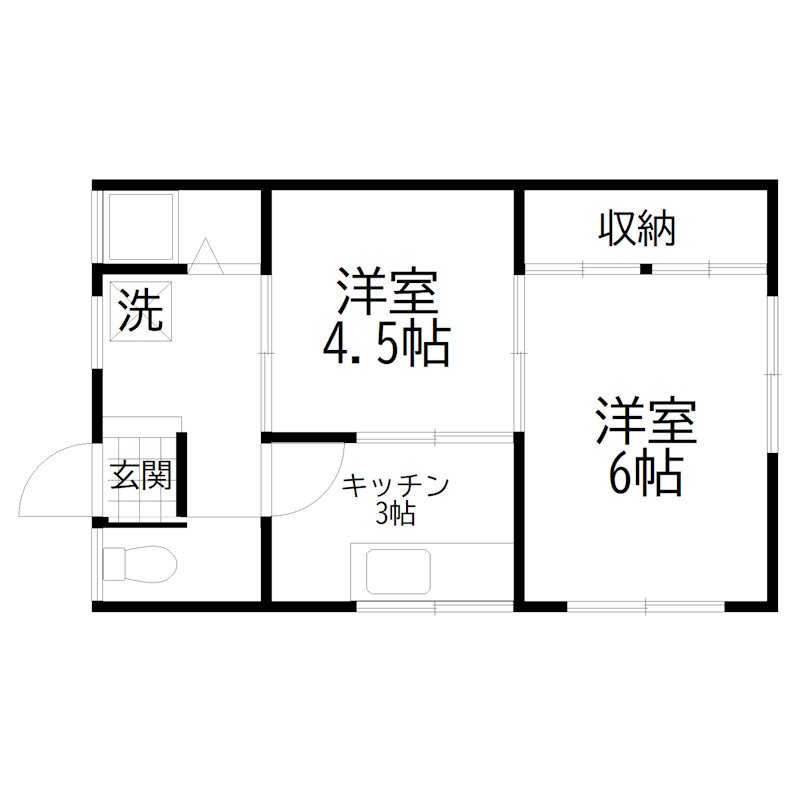 Kアパート 間取り図