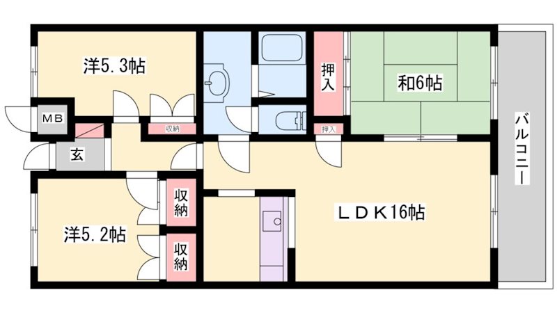キャッスルコートイワキ 間取り図