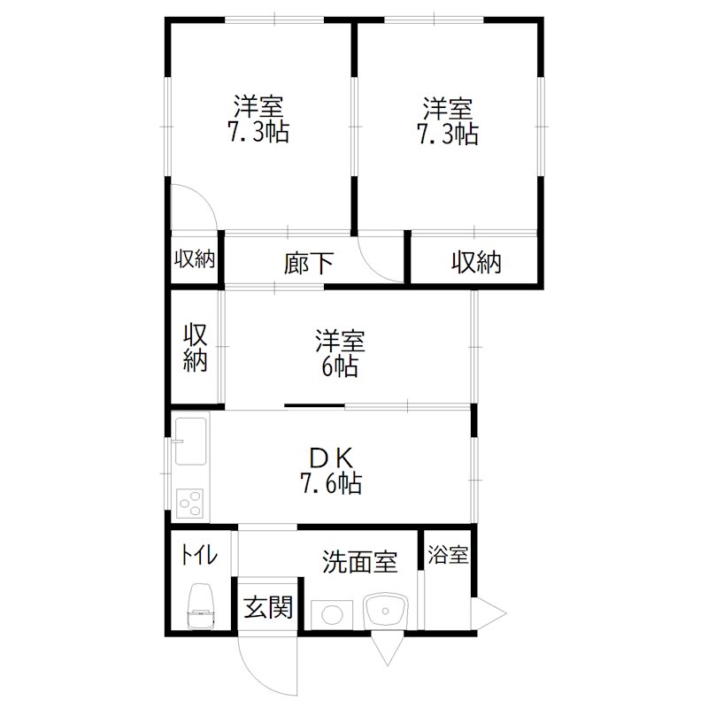 中西戸建 間取り図