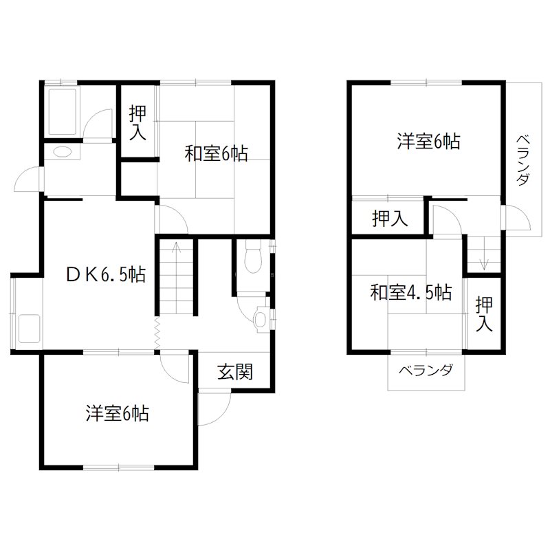 別府町別府貸家 間取り図
