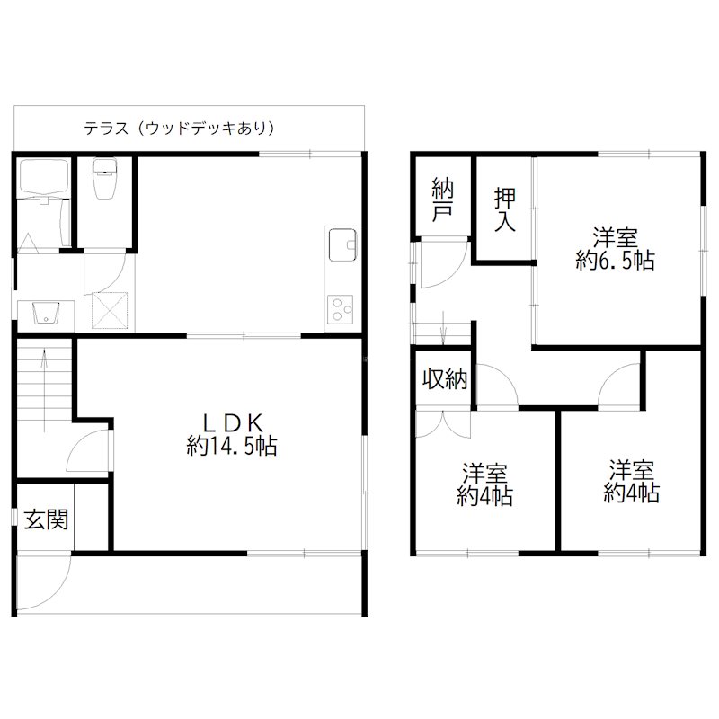 播磨町大中戸建 間取り図