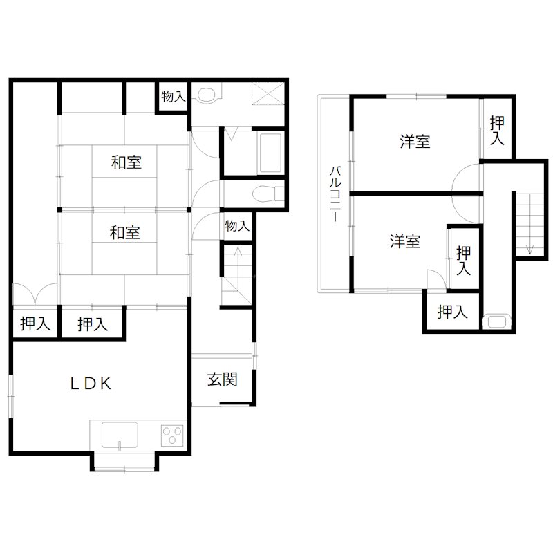 米田町平津 間取り図
