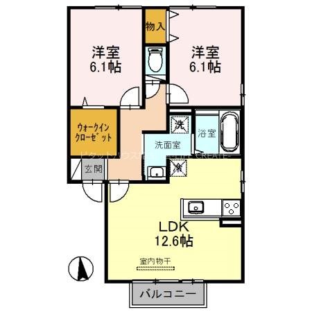 ムーンリットI　Ｂ棟 間取り図