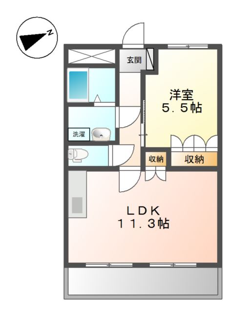 ビラージュ新野辺 間取り図