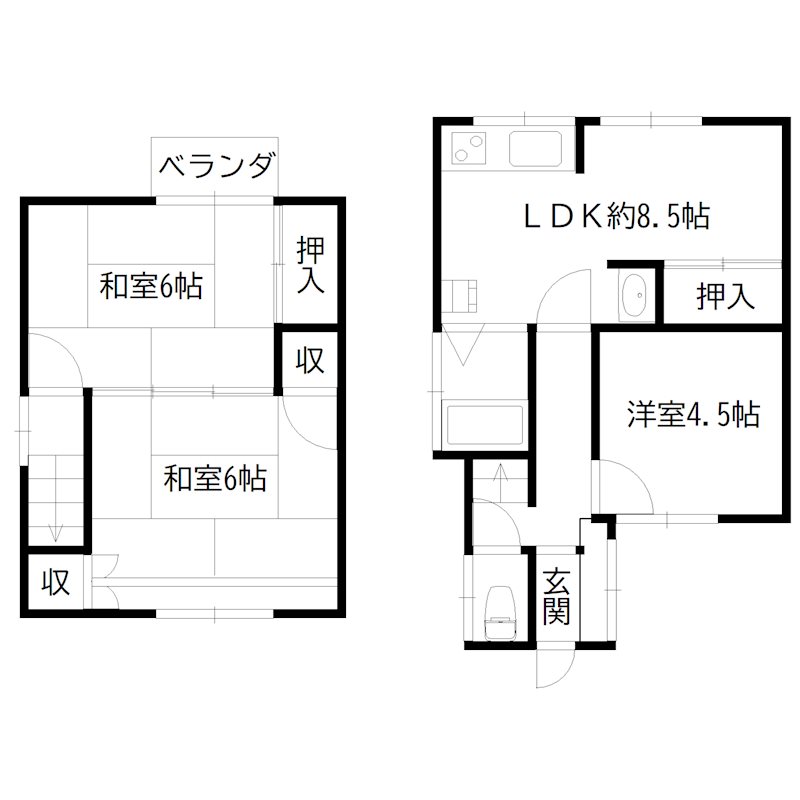 北野戸建 間取り図