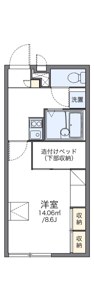 レオパレスエコハウス旺華 間取り図