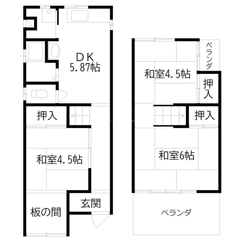 東加古川駅前戸建貸家 間取り図
