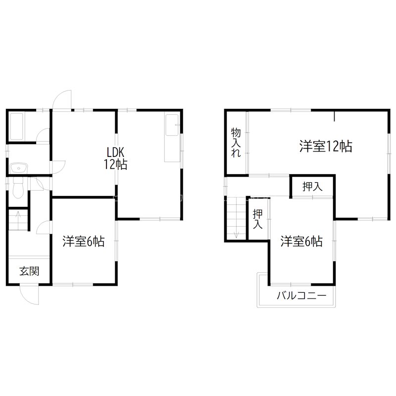 米田貸家 間取り図