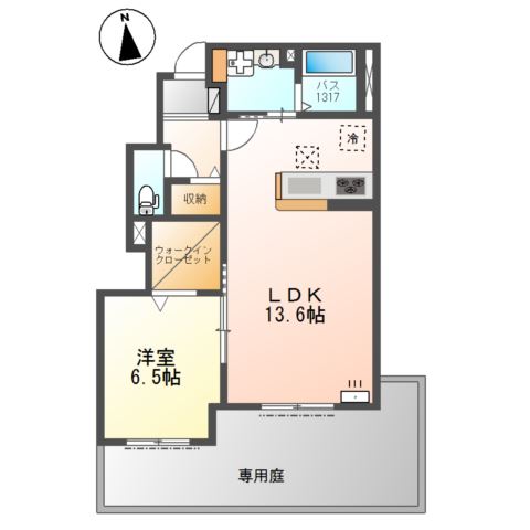 高砂市中島1丁目新築アパート 間取り図