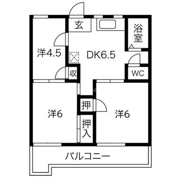 グリーンハイツはりまＢ 間取り図