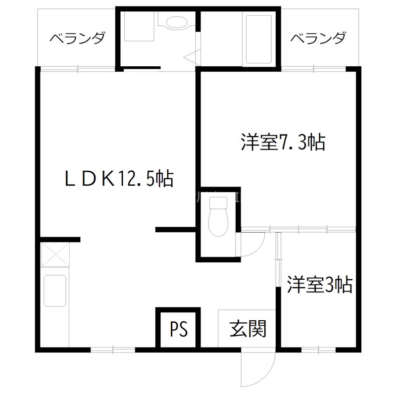 サンライズ高砂４号棟 間取り図