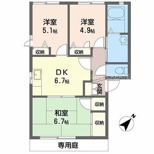 ヴィラ・シャンピニヨンⅡＥ 間取り図