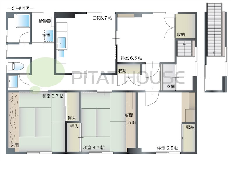 稲美町六分一2階住居 間取り図