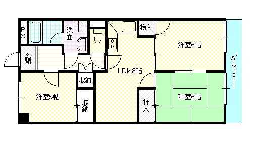 シャトー東加古川 間取り図