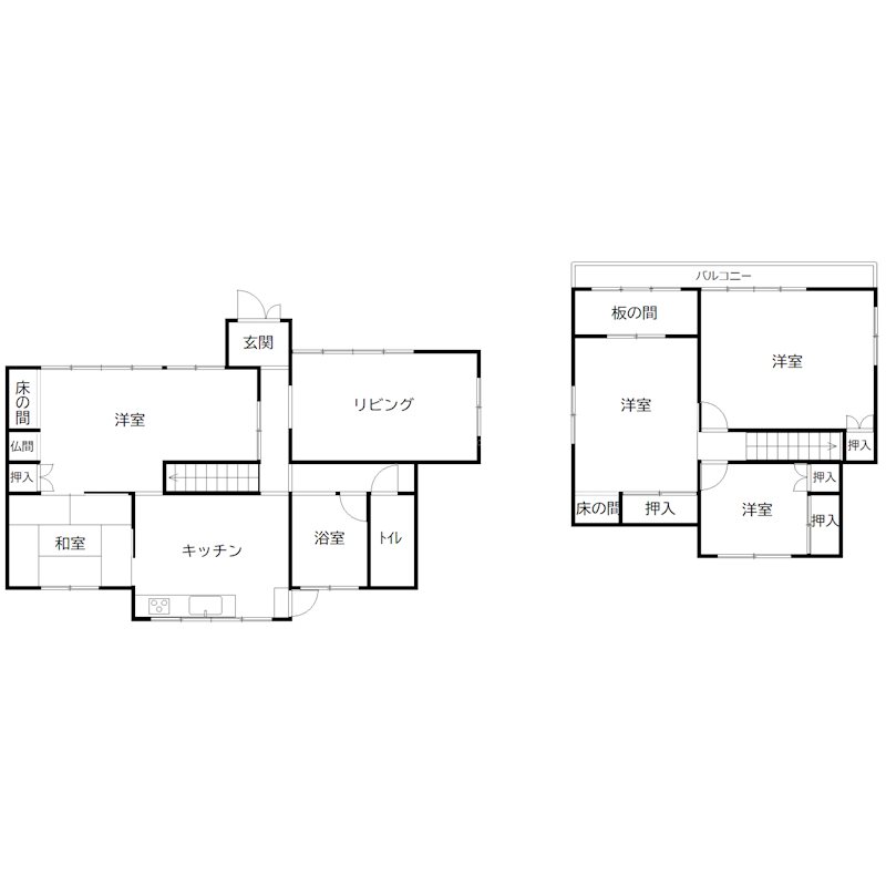 加古川市平岡町土山戸建て 間取り図