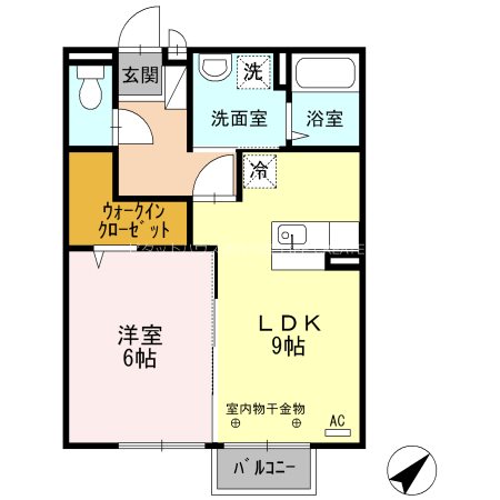 バーディーコート　A棟 間取り図