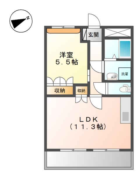 ビラージュ新野辺 間取り図