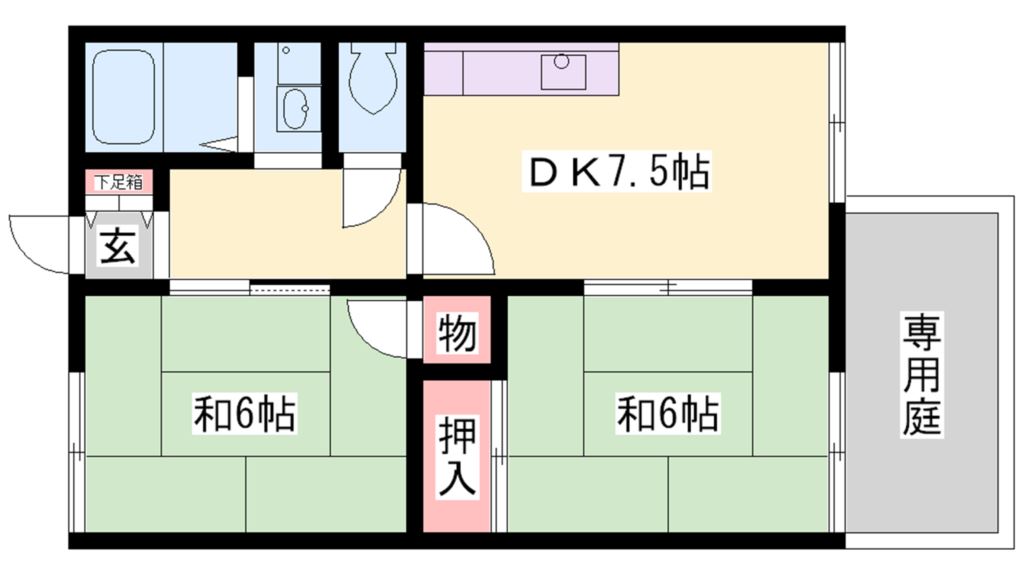 アシーネ加古川B 間取り図