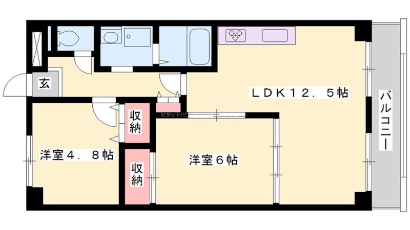 ロイヤルコーポ宝殿 間取り図