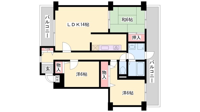 プランドール加古川 間取り図