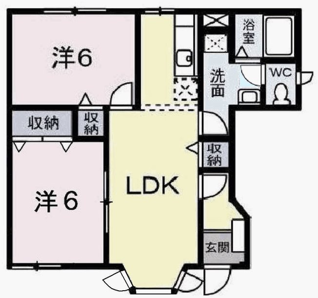 シャルマン北野Ｂ 間取り図