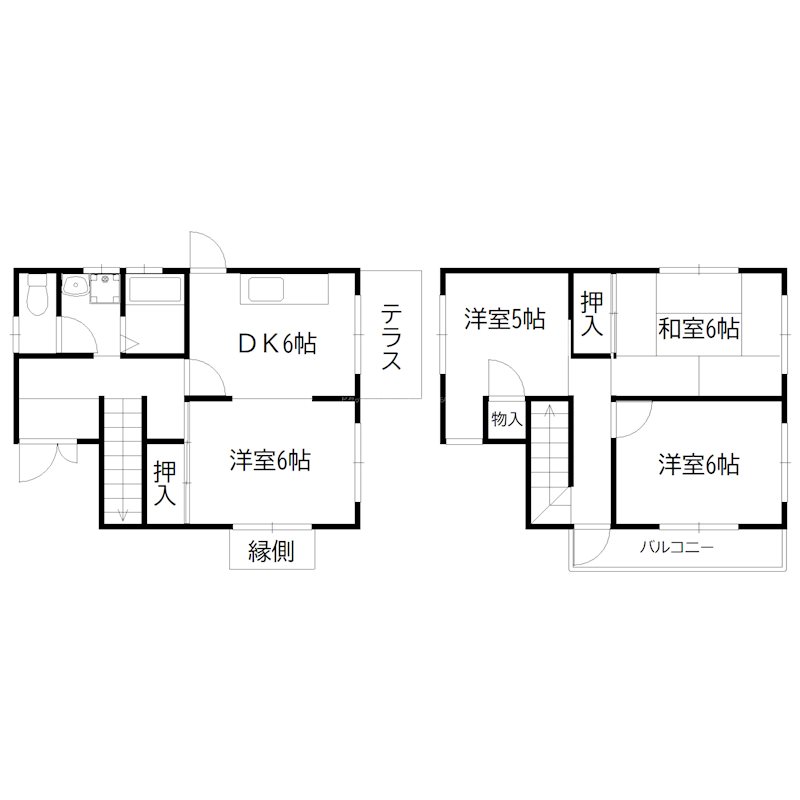 西神吉町戸建 間取り図