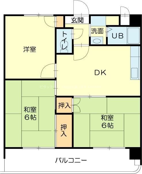 ロイヤルコーポ高砂 間取り図