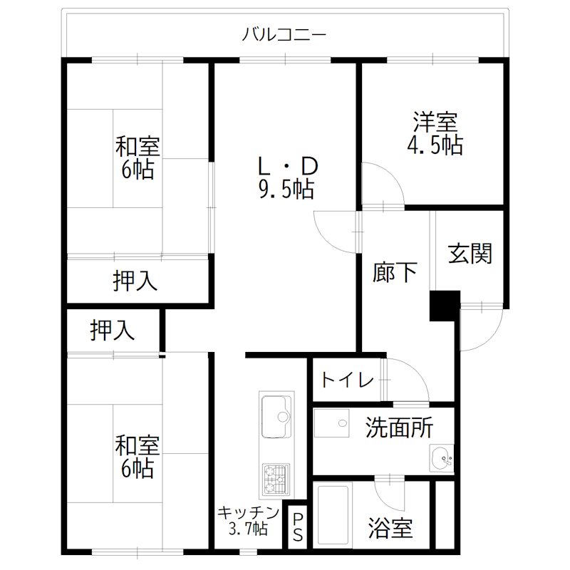 サニーハウス土山東棟 間取り図