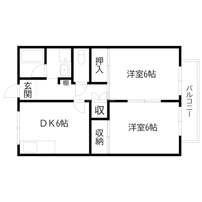 ハイツ緑丘 間取り図