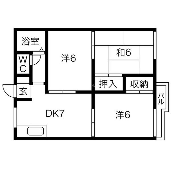 グリーンハイツはりまＡ 間取り図