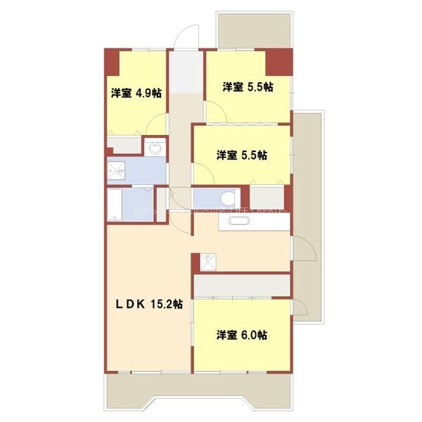 藤和東加古川ハイタウンＤ棟 間取り図