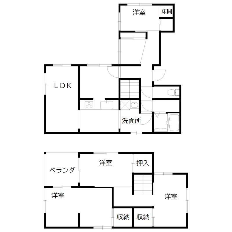 稲美町中村戸建 間取り図